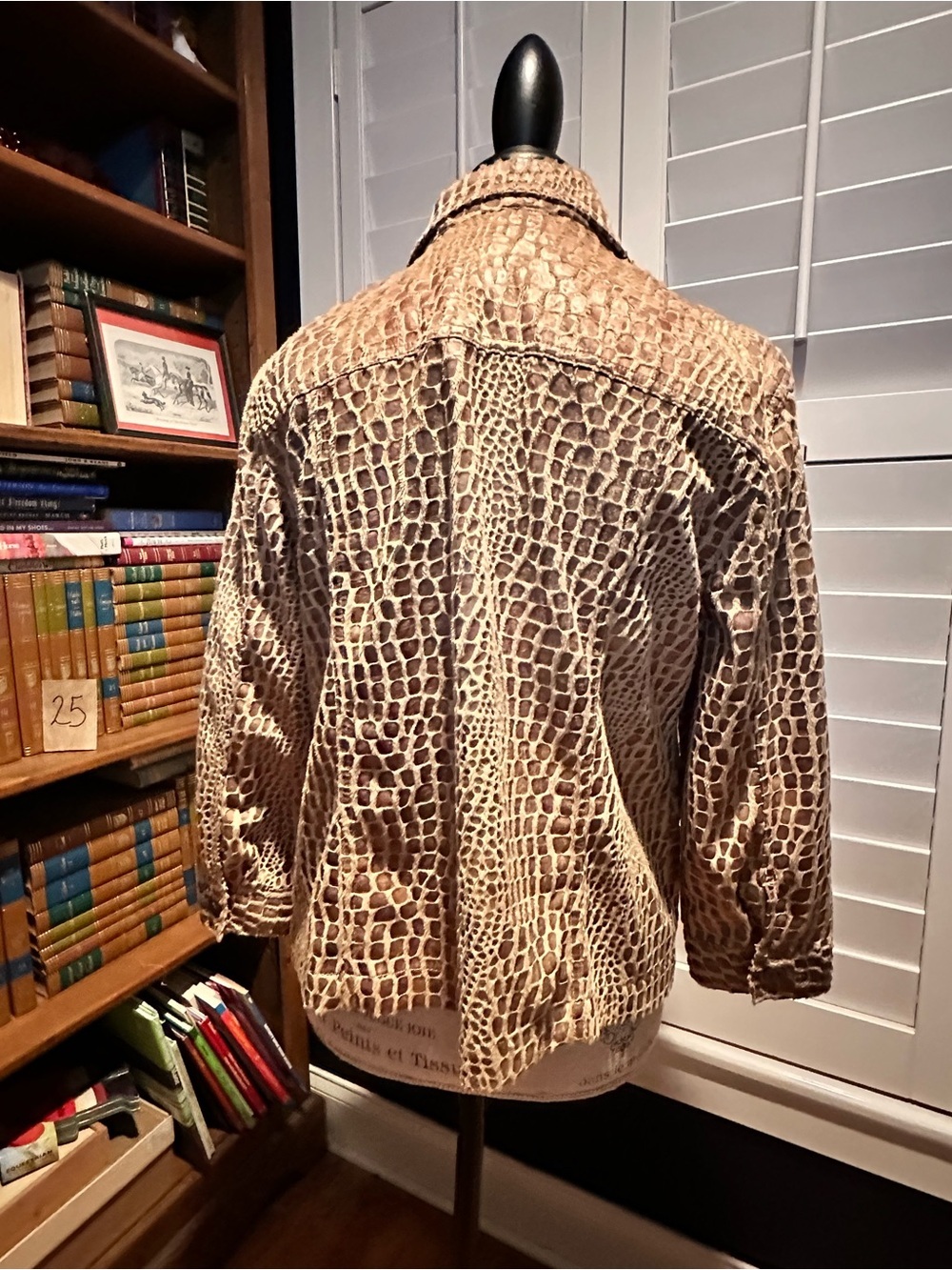 Ruby Rd. Crocodile-Print Zip Front Utility Jacket — Brown Tones - Picture 4 of 12